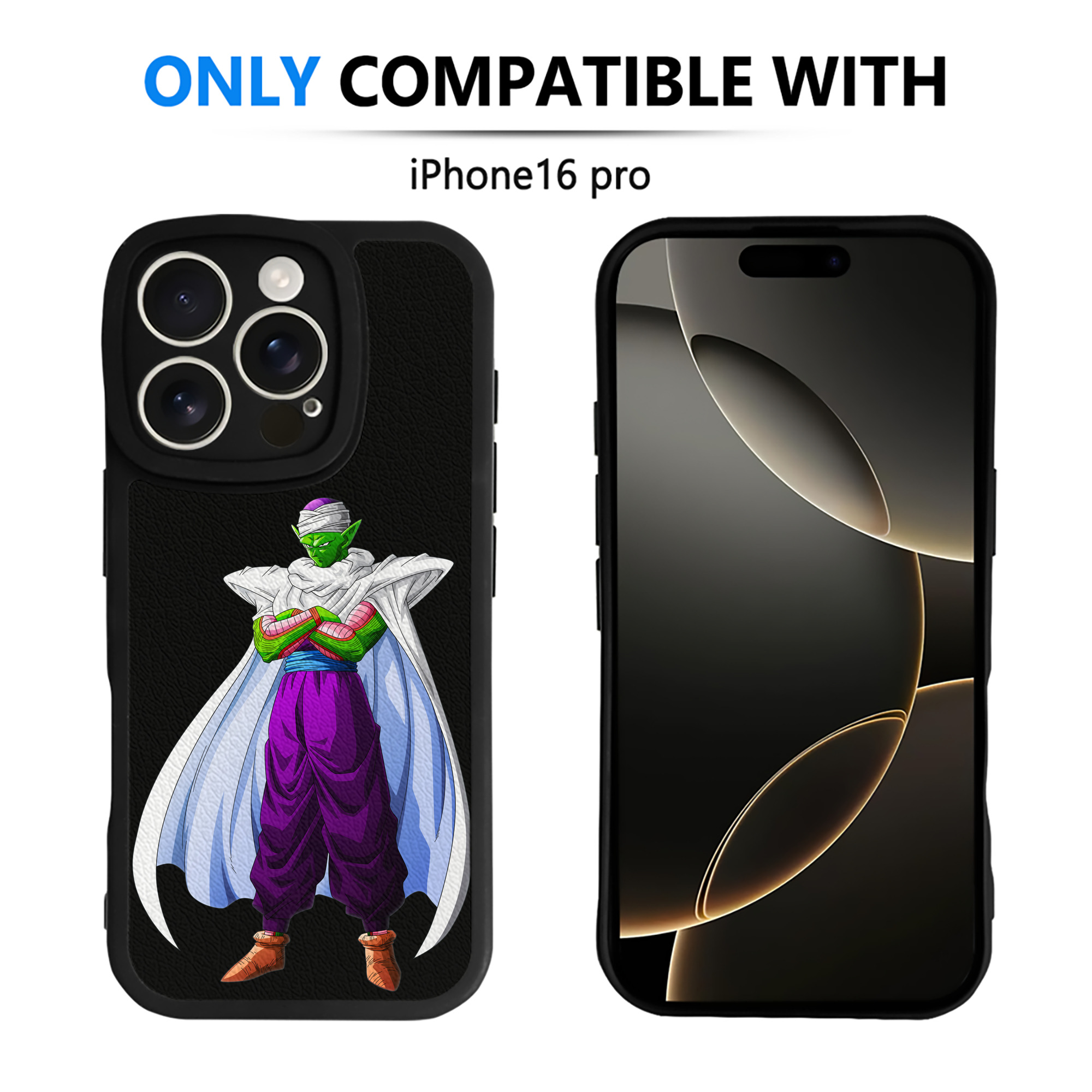 （画像用） ドラゴンボール ピッコロ DRAGON BALL Piccolo 【iPhone 16シリーズ対応】シリコンスマホケース（レザー調） 材質：シリコン